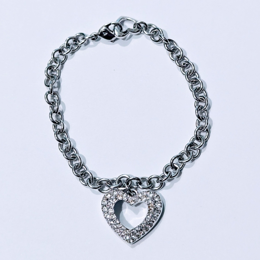Swarovski Heart Charm Bracelet #959266, 7.5" length